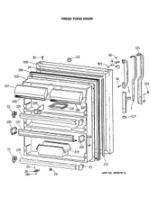 02 - Fresh Food Door parts for Ge Refrigerator TBX19MASRRAD from AppliancePartsPros.com