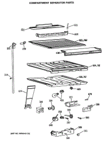 05 - Compartment Separator Parts parts for Ge Refrigerator TBX19MASRRAD from AppliancePartsPros.com