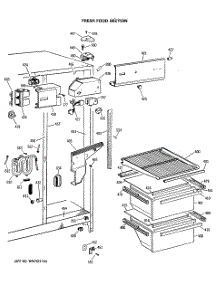 03 - Fresh Food Section parts for Ge Refrigerator MRSC22BRSBAD from AppliancePartsPros.com