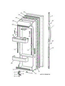 02 - Fresh Food Door parts for Ge Refrigerator TFX25VPBAWW from AppliancePartsPros.com