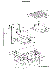 04 - Shelf Parts parts for Ge Refrigerator TBX21JISSRAD from AppliancePartsPros.com
