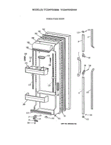02 - Fresh Food Door parts for Ge Refrigerator TFZ24PRXBWW from AppliancePartsPros.com
