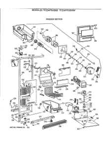 03 - Freezer Section parts for Ge Refrigerator TFZ24PRXBWW from AppliancePartsPros.com