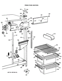 03 - Fresh Food Section parts for Ge Refrigerator MSX20EASBWH from AppliancePartsPros.com