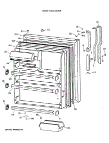 02 - Fresh Food Door parts for Ge Refrigerator TBT21DATERAD from AppliancePartsPros.com