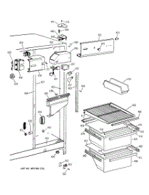 03 - Fresh Food Section parts for Ge Refrigerator CSX22BCXDWH from AppliancePartsPros.com