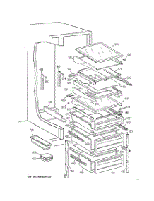 06 - Fresh Food Shelves parts for Ge Refrigerator TPK24PFBAAA from AppliancePartsPros.com