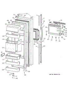 02 - Fresh Food Door parts for Ge Refrigerator MSK28DHBCAA from AppliancePartsPros.com