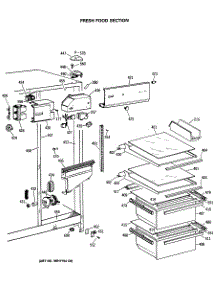 03 - Fresh Food Section parts for Ge Refrigerator TFX20JASBAD from AppliancePartsPros.com