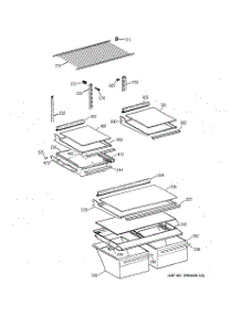 04 - Shelf Parts parts for Ge Refrigerator TBX18NIBARAA from AppliancePartsPros.com