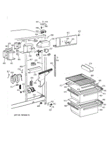 03 - Fresh Food Section parts for Ge Refrigerator MSG20BWYAWW from AppliancePartsPros.com