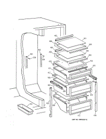 05 - Fresh Food Shelves parts for Ge Refrigerator TPG21JRBAWW from AppliancePartsPros.com