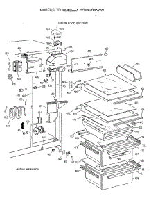 03 - Fresh Food Section parts for Ge Refrigerator TFH22JRXAWW from AppliancePartsPros.com