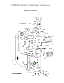04 - Fresh Food Section parts for Ge Refrigerator TFX22PRXCAA from AppliancePartsPros.com