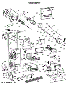 03 - Freezer Section parts for Ge Refrigerator TFG24PRSCWW from AppliancePartsPros.com