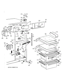 03 - Fresh Food Section parts for Ge Refrigerator MSK22GRZAAD from AppliancePartsPros.com
