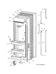 02 - Fresh Food Door parts for Ge Refrigerator TFX27PPZBWW from AppliancePartsPros.com
