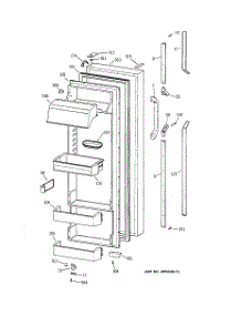 02 - Fresh Food Door parts for Ge Refrigerator TPK24PRZAAA from AppliancePartsPros.com