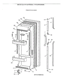 02 - Fresh Food Door parts for Ge Refrigerator TFT22PRXBWW from AppliancePartsPros.com