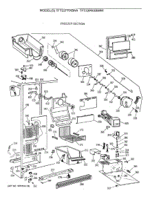 03 - Freezer Section parts for Ge Refrigerator TFT22PRXBWW from AppliancePartsPros.com