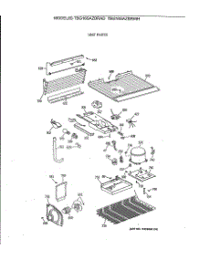 03 - Unit Parts parts for Ge Refrigerator TBG16SAZBRAD from AppliancePartsPros.com