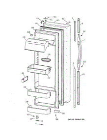 02 - Fresh Food Door parts for Ge Refrigerator TPG24PRBAWW from AppliancePartsPros.com