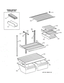 04 - Shelf Parts parts for Ge Refrigerator TBX18SIBBRWW from AppliancePartsPros.com