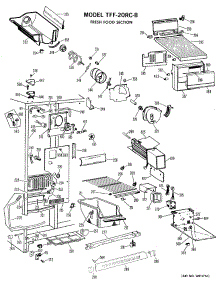 03 - Fresh Food Section parts for Ge Refrigerator TFF20RCB from AppliancePartsPros.com