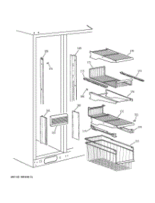 04 - Freezer Shelves parts for Ge Refrigerator TFX30PRYDAA from AppliancePartsPros.com