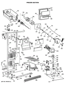 02 - Freezer Section parts for Ge Refrigerator MSX24GRSMAD from AppliancePartsPros.com