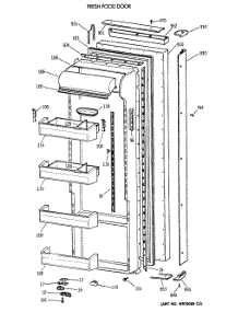 02 - Fresh Food Door parts for Ge Refrigerator TPX21BRXAAA from AppliancePartsPros.com