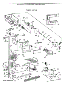 02 - Freezer Section parts for Ge Refrigerator TFX22JWYAWW from AppliancePartsPros.com