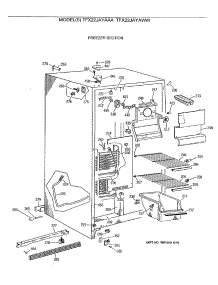 02 - Freezer Section parts for Ge Refrigerator TFX22JAYAAA from AppliancePartsPros.com