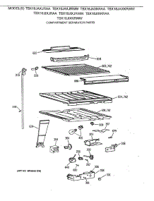 05 - Compartment Separator Parts parts for Ge Refrigerator TBX18JIXJRWW from AppliancePartsPros.com