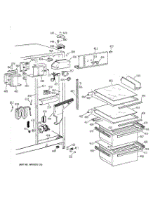 03 - Fresh Food Section parts for Ge Refrigerator TFJ20JRXAAA from AppliancePartsPros.com