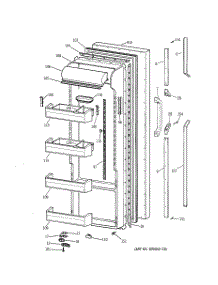 02 - Fresh Food Door parts for Ge Refrigerator TPG21PRXFWW from AppliancePartsPros.com