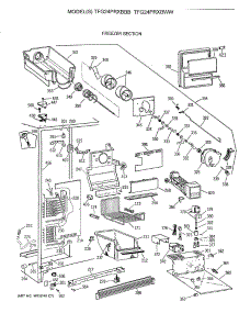 03 - Freezer Section parts for Ge Refrigerator TFG24PRXBWW from AppliancePartsPros.com