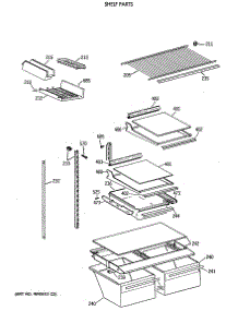 04 - Shelf Parts parts for Ge Refrigerator TBE18JATNRAD from AppliancePartsPros.com
