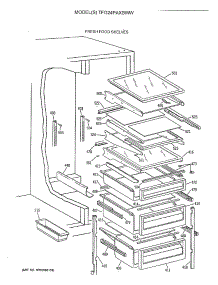 04 - Fresh Food Shelves parts for Ge Refrigerator TFG24PAXBWW from AppliancePartsPros.com