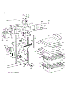 03 - Fresh Food Section parts for Ge Refrigerator TFG20JRXDWW from AppliancePartsPros.com