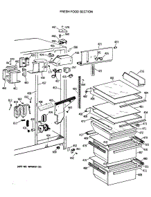 03 - Fresh Food Section parts for Ge Refrigerator TFG22ZRTCWH from AppliancePartsPros.com