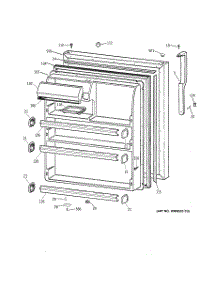 02 - Fresh Food Door parts for Ge Refrigerator TBX21NIBLRWW from AppliancePartsPros.com