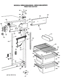 03 - Fresh Food Section parts for Ge Refrigerator MRSC20BASMAD from AppliancePartsPros.com