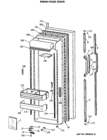 02 - Fresh Food Door parts for Ge Refrigerator MSX27DRTAWW from AppliancePartsPros.com