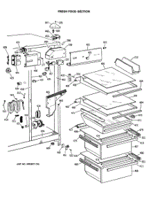 04 - Fresh Food Section parts for Ge Refrigerator MSX27DRTAWW from AppliancePartsPros.com