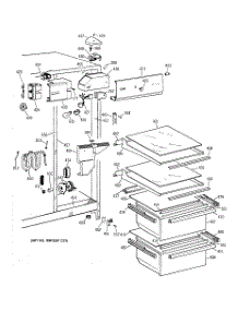 03 - Fresh Food Section parts for Ge Refrigerator TFX22NWZAWH from AppliancePartsPros.com