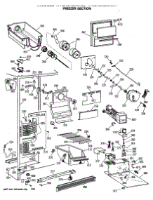 02 - Freezer Section parts for Ge Refrigerator TFH24JRSMAD from AppliancePartsPros.com
