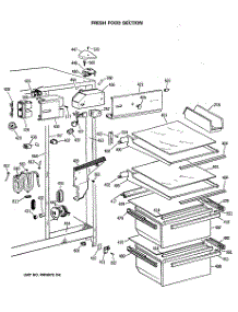 03 - Fresh Food Section parts for Ge Refrigerator TFH24JRSMAD from AppliancePartsPros.com
