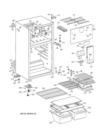 02 - Cabinet parts for Ge Refrigerator TBX18TAZDRWH from AppliancePartsPros.com