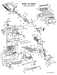 02 - Fresh Food Section parts for Ge Refrigerator TFF20RBB from AppliancePartsPros.com